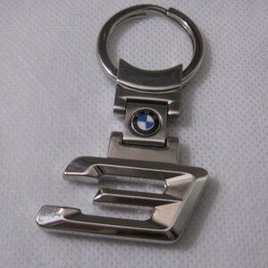 BMW 3 SERIES METAL SILVER KEYRING KEY CHAIN Made in Germany